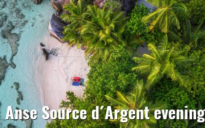 Anse Source d´Argent evening view