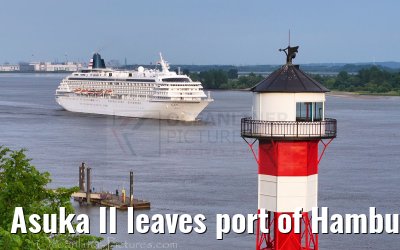 Asuka II leaves port of Hamburg 21.05.2024