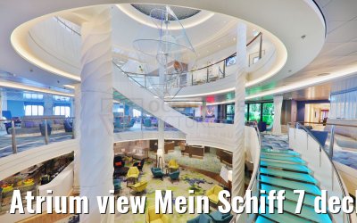 Atrium view Mein Schiff 7 deck 4