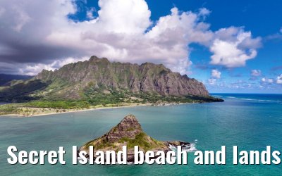 Secret Island beach and landscape Oahu Hawaii