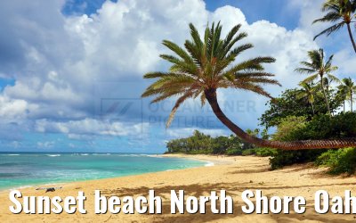 Sunset beach North Shore Oahu Hawaii