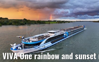 VIVA One rainbow and sunset near Rees