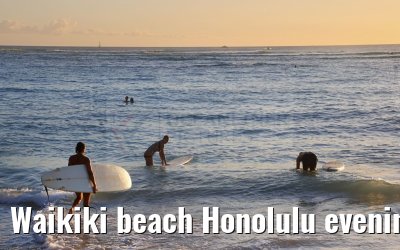Waikiki beach Honolulu evening impressions Hawaii