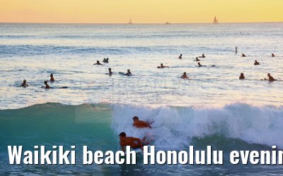 Waikiki beach Honolulu evening impressions Hawaii