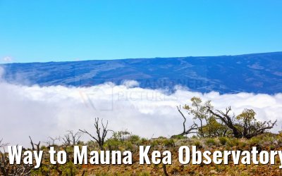 Way to Mauna Kea Observatory and lookout Hawaii, Big Island