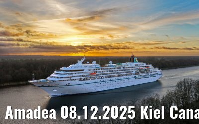 Amadea 08.12.2025 Kiel Canal sunrise