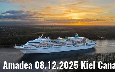 Amadea 08.12.2025 Kiel Canal sunrise