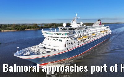 Balmoral approaches port of Hamburg 26.04.2025