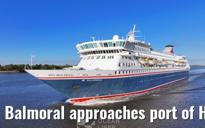 Balmoral approaches port of Hamburg 26.04.2025