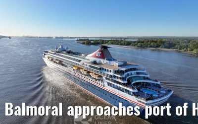 Balmoral approaches port of Hamburg 26.04.2025