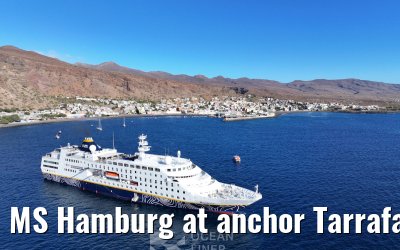 MS Hamburg at anchor Tarrafal 16.02.2025