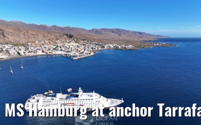 MS Hamburg at anchor Tarrafal 16.02.2025