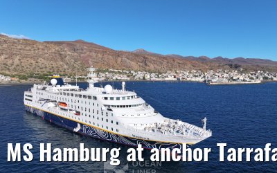 MS Hamburg at anchor Tarrafal 16.02.2025