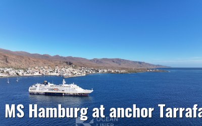 MS Hamburg at anchor Tarrafal 16.02.2025