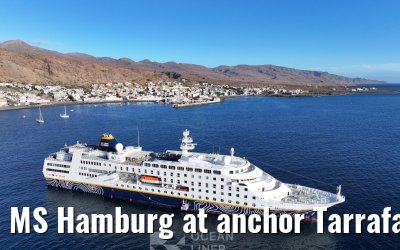 MS Hamburg at anchor Tarrafal 16.02.2025