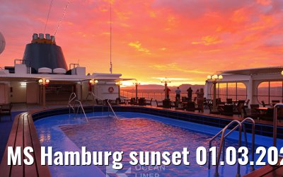 MS Hamburg sunset 01.03.2025