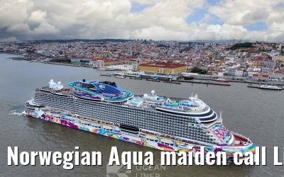 Norwegian Aqua maiden call Lisbon 20.03.2025