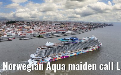 Norwegian Aqua maiden call Lisbon 20.03.2025