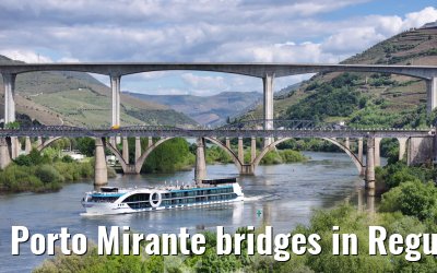 Porto Mirante bridges in Regua Douro river 22.04.2025