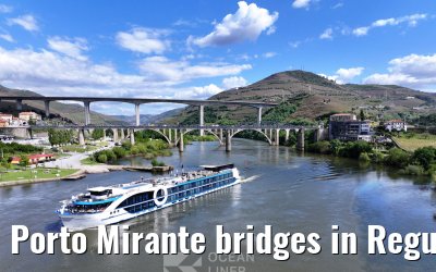 Porto Mirante bridges in Regua Douro river 22.04.2025