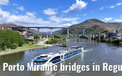 Porto Mirante bridges in Regua Douro river 22.04.2025