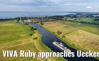 VIVA Ruby approaches Ueckermünde 14.07.2025