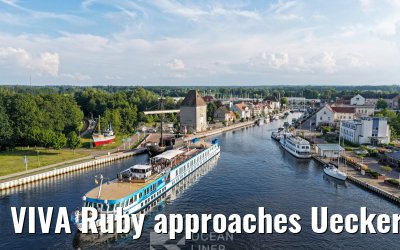VIVA Ruby approaches Ueckermünde 14.07.2025