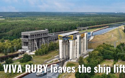 VIVA RUBY leaves the ship lift Niederfinow 06.07.2025