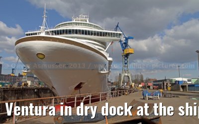 P O Cruises Ventura In Drydock At Blohm Voss Shipyard In Hamburg Oceanliner Pictures By Oliver Asmussen
