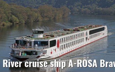 River cruise ship A-ROSA Brava - 03th October 2011 near Bernkastel Kues (Mosel).