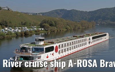 River cruise ship A-ROSA Brava - 03th October 2011 near Bernkastel Kues (Mosel).