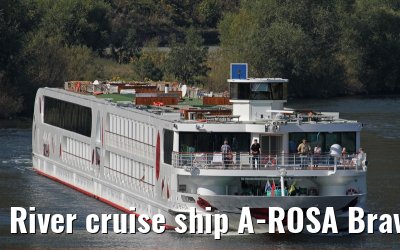 River cruise ship A-ROSA Brava - 03th October 2011 near Bernkastel Kues (Mosel).