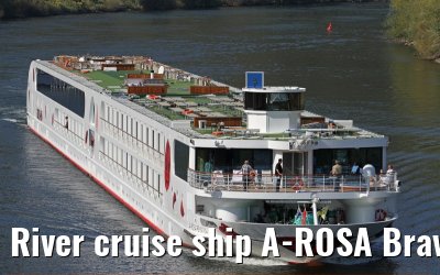 River cruise ship A-ROSA Brava - 03th October 2011 near Bernkastel Kues (Mosel).