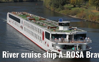 River cruise ship A-ROSA Brava - 03th October 2011 near Bernkastel Kues (Mosel).