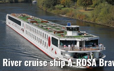 River cruise ship A-ROSA Brava - 03th October 2011 near Bernkastel Kues (Mosel).