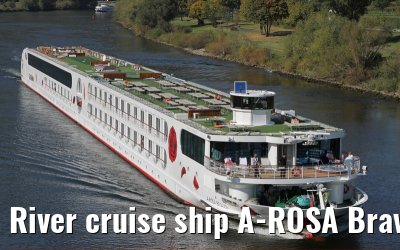 River cruise ship A-ROSA Brava - 03th October 2011 near Bernkastel Kues (Mosel).