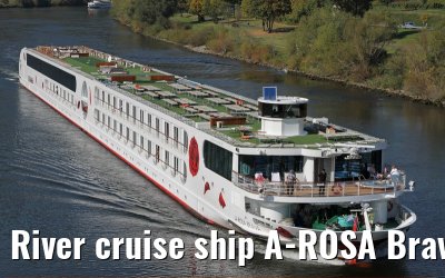 River cruise ship A-ROSA Brava - 03th October 2011 near Bernkastel Kues (Mosel).