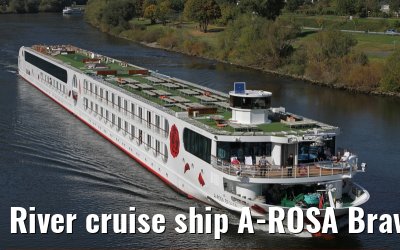 River cruise ship A-ROSA Brava - 03th October 2011 near Bernkastel Kues (Mosel).