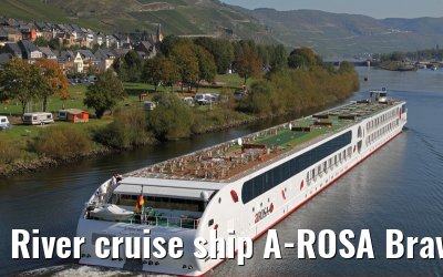 River cruise ship A-ROSA Brava - 03th October 2011 near Bernkastel Kues (Mosel).