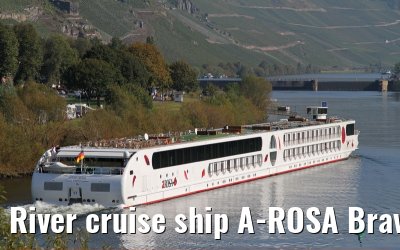 River cruise ship A-ROSA Brava - 03th October 2011 near Bernkastel Kues (Mosel).