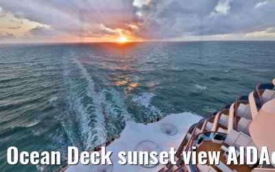 Ocean Deck sunset view AIDAcosma