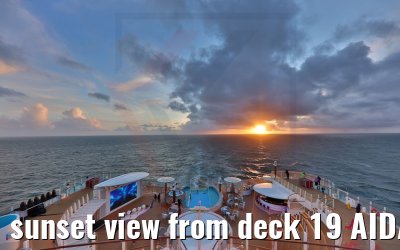 sunset view from deck 19 AIDAcosma