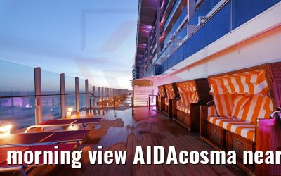 morning view AIDAcosma near Lanai Bar