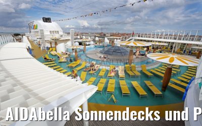 AIDAbella Sonnendecks und Poolbereich