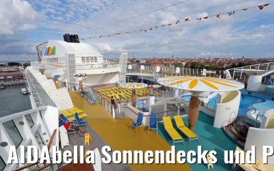 AIDAbella Sonnendecks und Poolbereich
