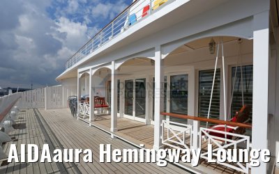 AIDAaura Hemingway Lounge Aussenbereich mit Hollywoodschaukeln