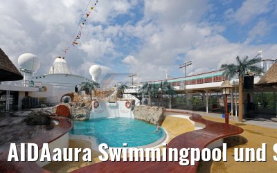 AIDAaura Swimmingpool und Sonnendeck