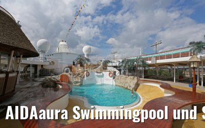 AIDAaura Swimmingpool und Sonnendeck