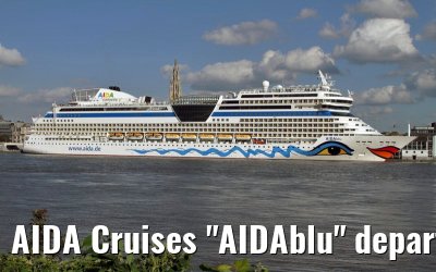 AIDA Cruises "AIDAblu" departing port of Antwerp, 14.09.2011