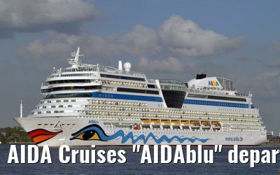 AIDA Cruises "AIDAblu" departing port of Antwerp, 14.09.2011